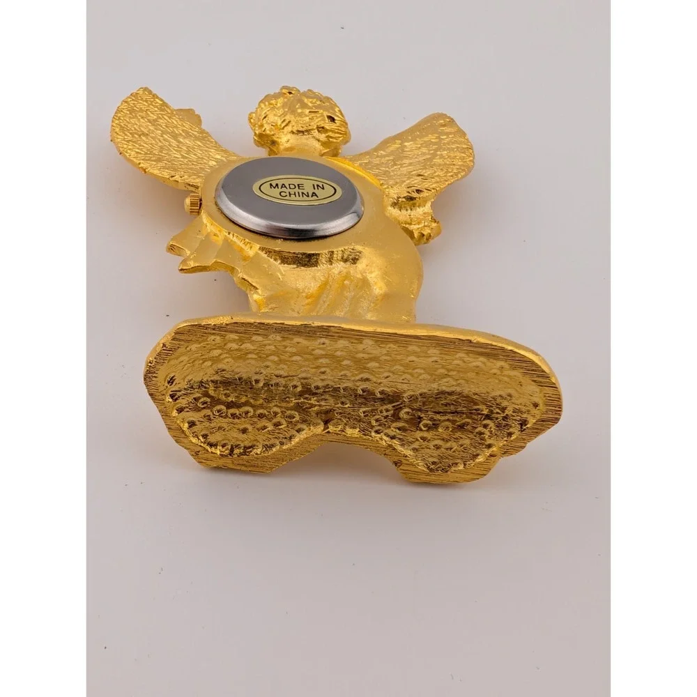 Lolina Miniature Angel‎ Quartz Clock Gold Tone 3